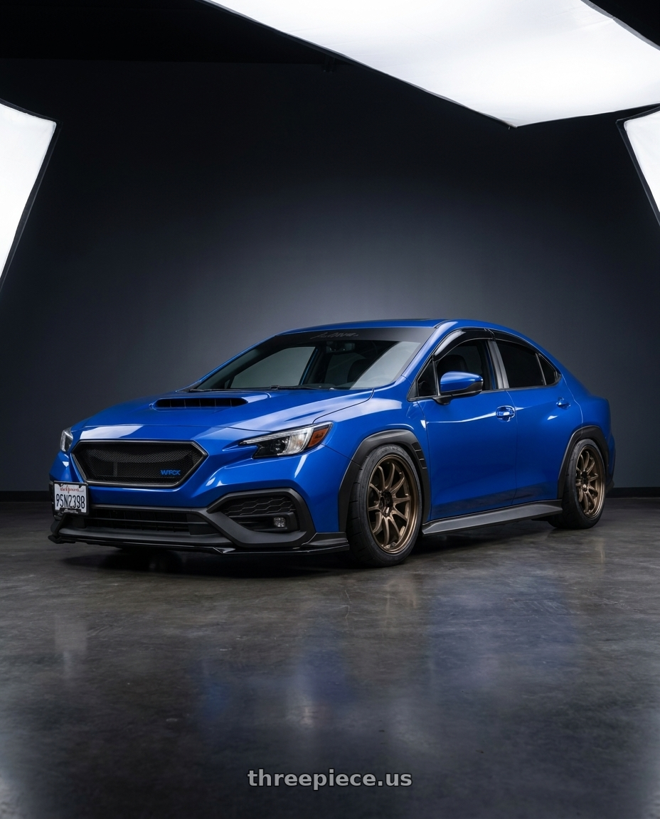 2023 subaru wrx with Volk Racing CE28N 5x114.3 18x8.5 +30 BRONZE wheels