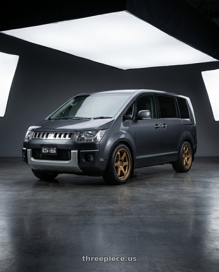 2021 Mitsubishi Delica with 9six9 SIX-1 5x114.3 18X8.5 +35 Matte Bronze wheels