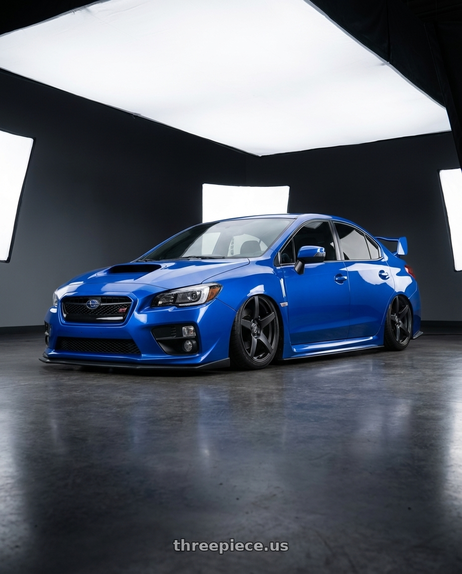 2013 Subaru WRX STI with Forgestar CF5 5x114.3 18x10 +42 Satin Black wheels