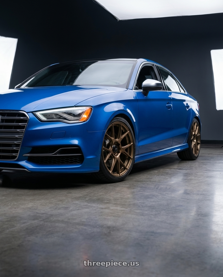 2019 Audi S3 8V with Konig Ampliform 5x112 18x8.5+43 Gloss Bronze wheels