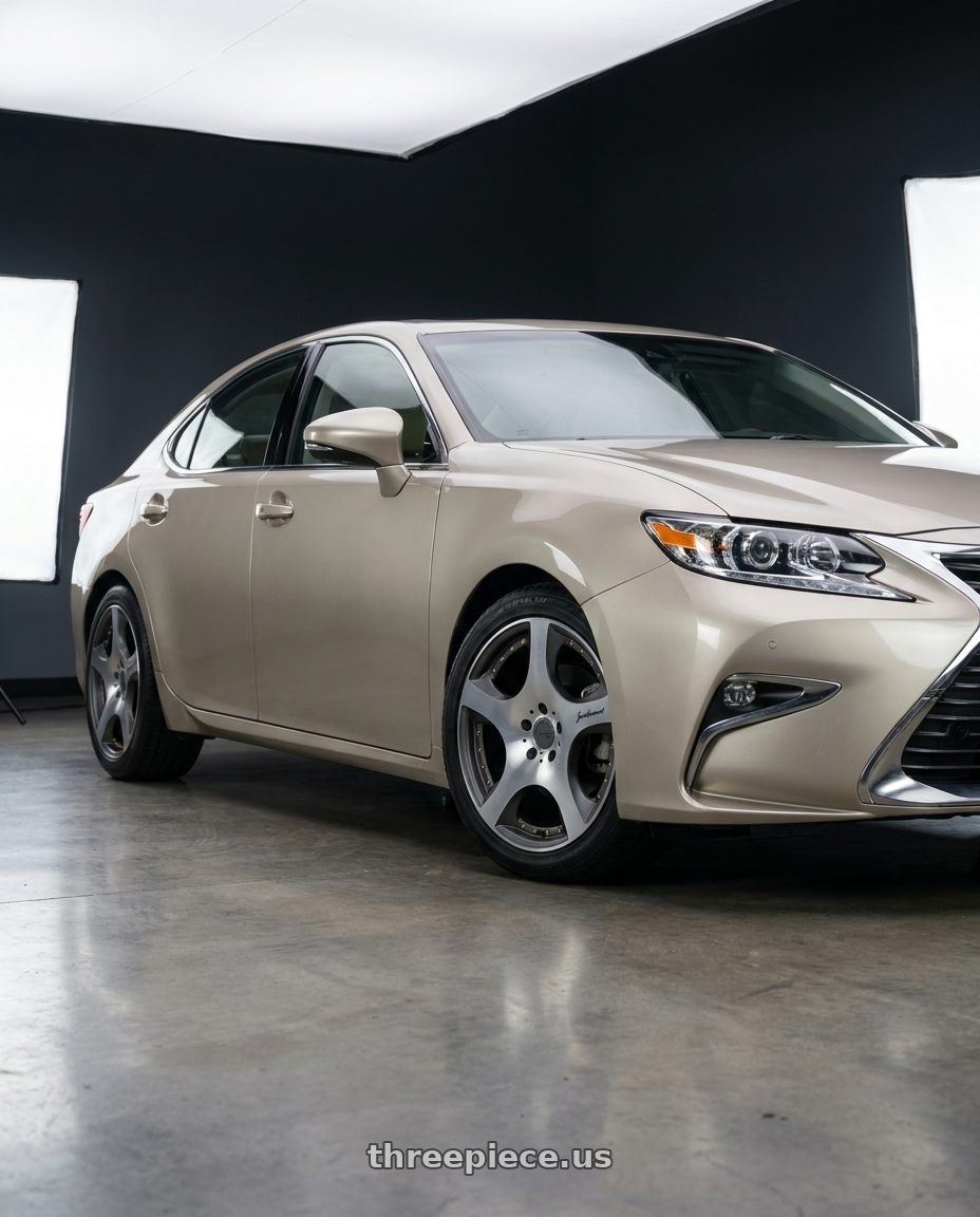 2016 lexus es350 with MRR VP3 5x114.3 19x8.5  +20 Matte Gun Metal Graphite wheels