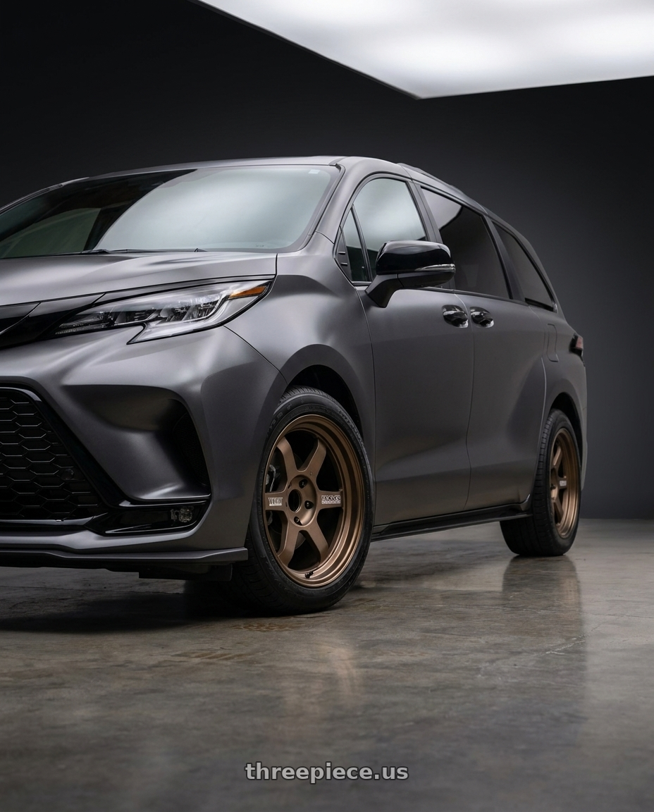 2025 Toyota Sienna with Volk Racing TE37V 10th Anniv 5x114.3 17x7.5+30 Bronze wheels