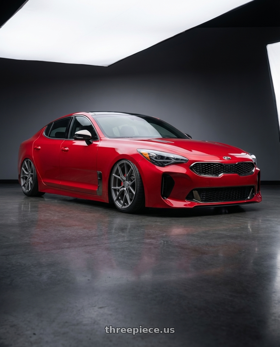 2022 Kia Stinger GT with Avant Garde Wheels M510 5X114.3 19x9.5 +40 Dolphin Grey wheels