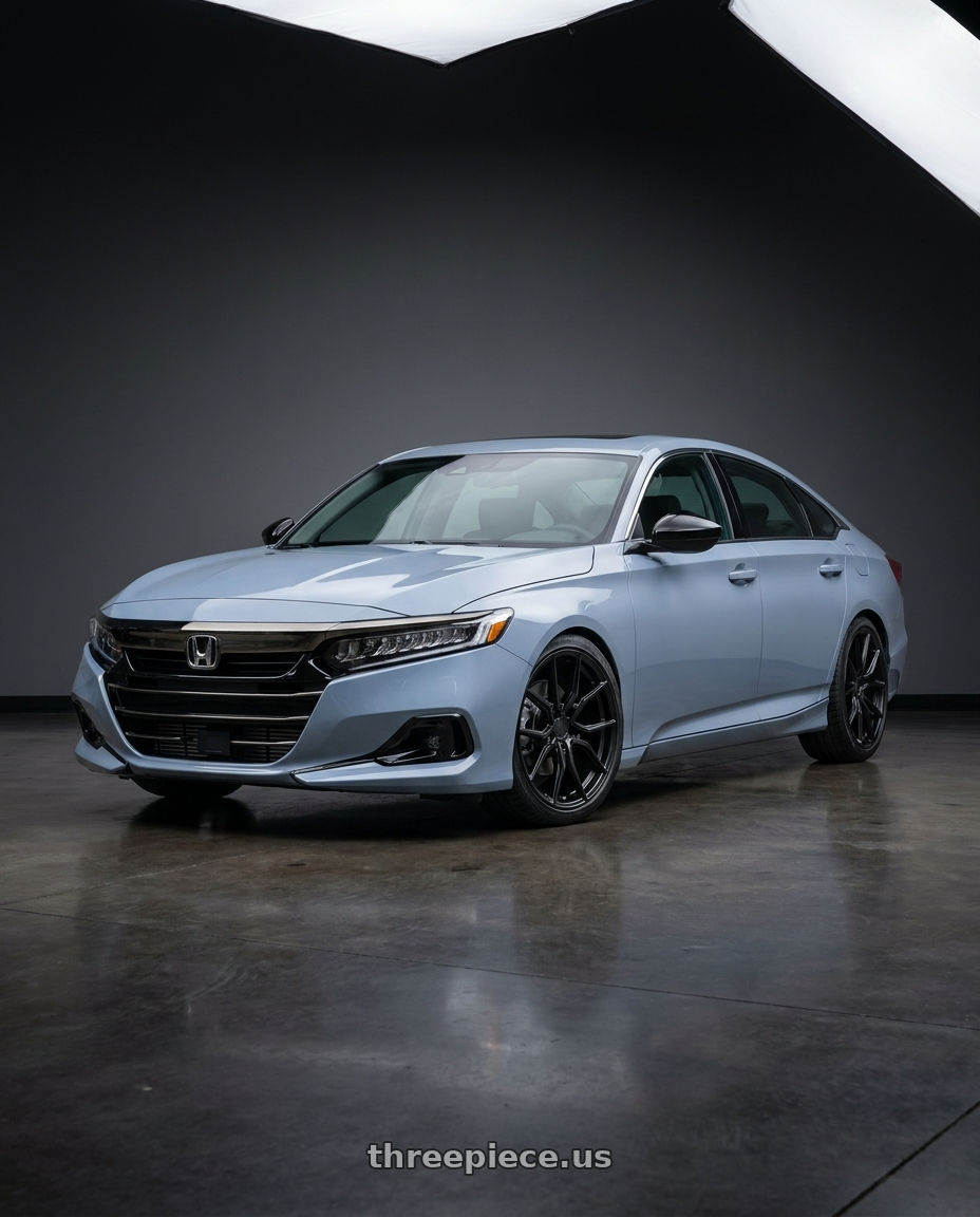 2021 Honda Accord EX-L with Aodhan AFF1 5x114.3 20x9+32 Matte Black wheels