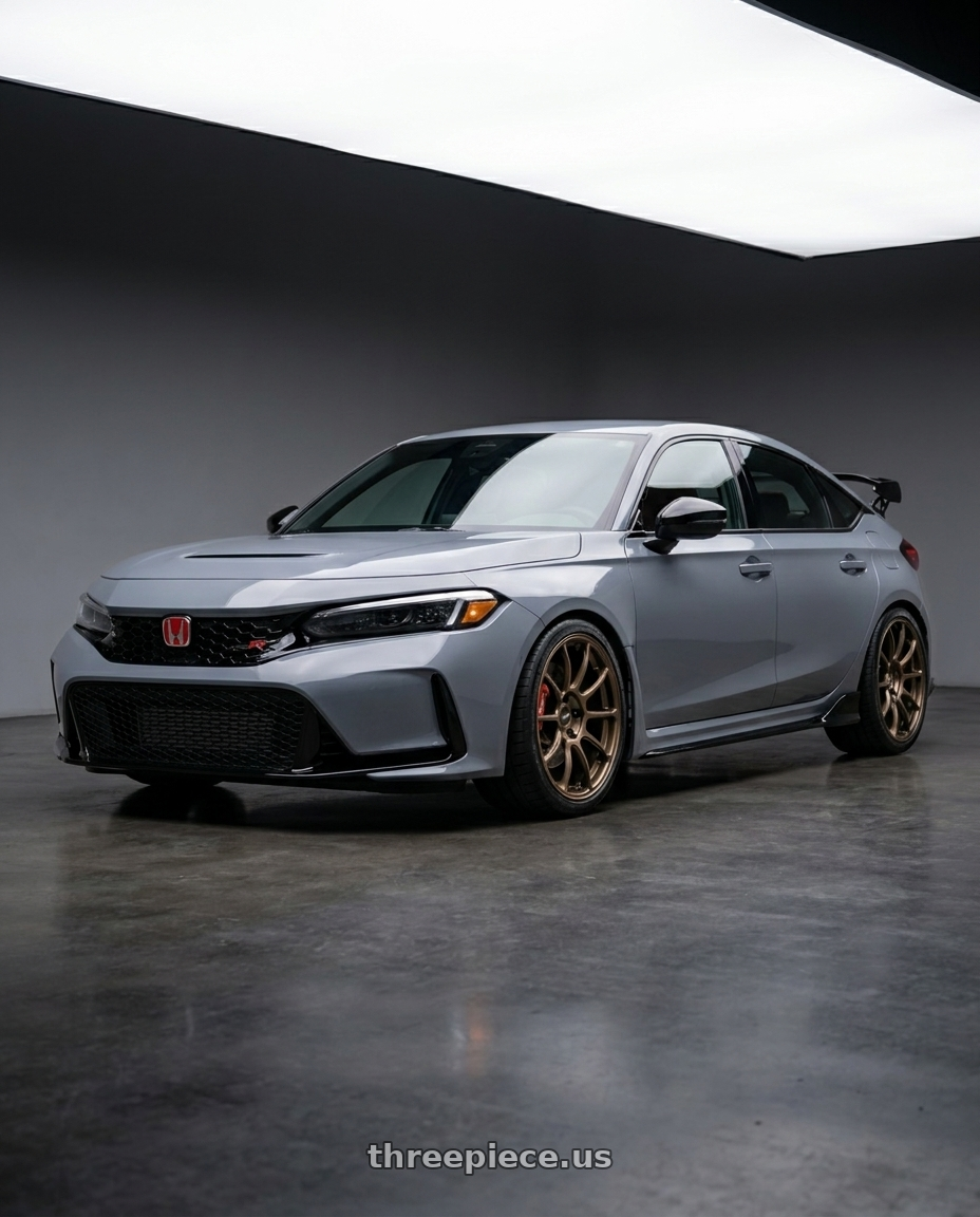 2024 Honda Civic Type R with Volk Racing ZE40 M-SPEC 5x120 19x10.5 +35 BRONZE wheels
