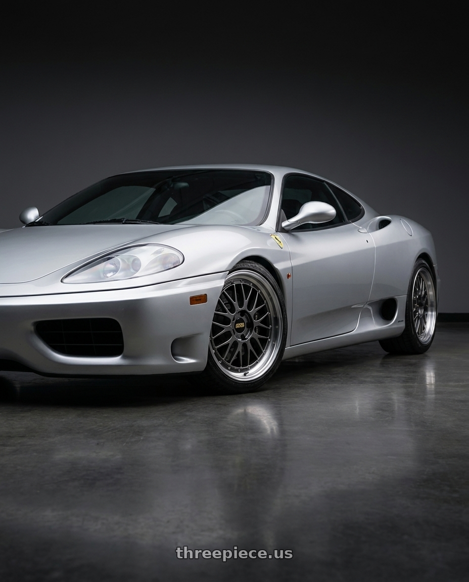 2000 Ferrari 360 with BBS LM 5x108 18x10.5 +35 Diamond Black wheels