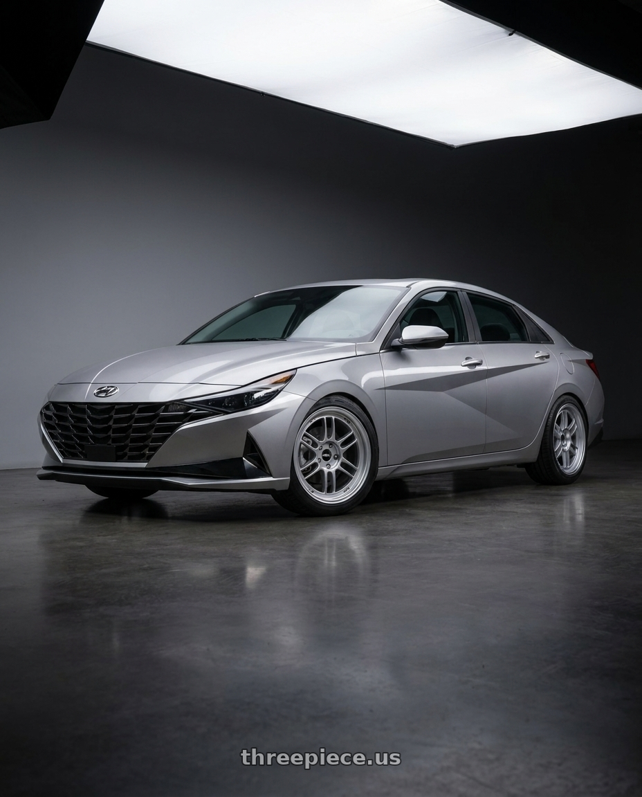 2021 Hyundai Elantra Limited with Enkei RPF1 5x114.3 18x8.5+40 Silver wheels