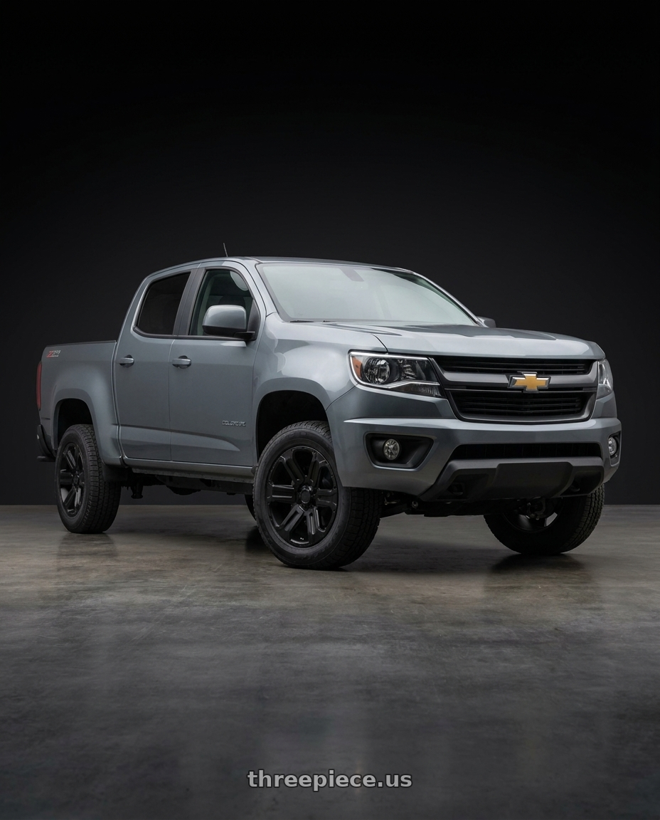 2021 Chevrolet Colorado WT with Black Rhino WANAKA 6X120 18X9 +12 MATTE BLACK wheels