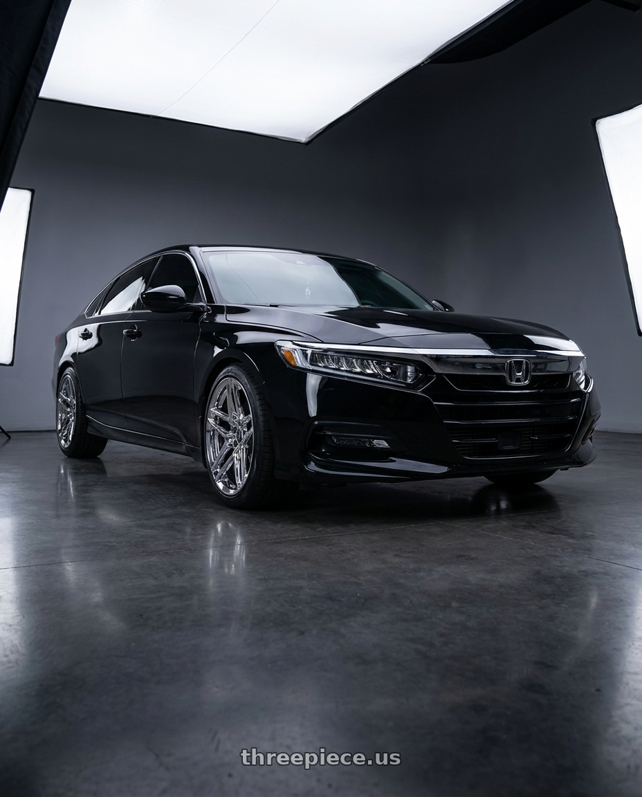 2021 Honda Accord with HERITAGE WHEEL EBISU MONOC 5x108 19x8.5 +35 CHROME wheels
