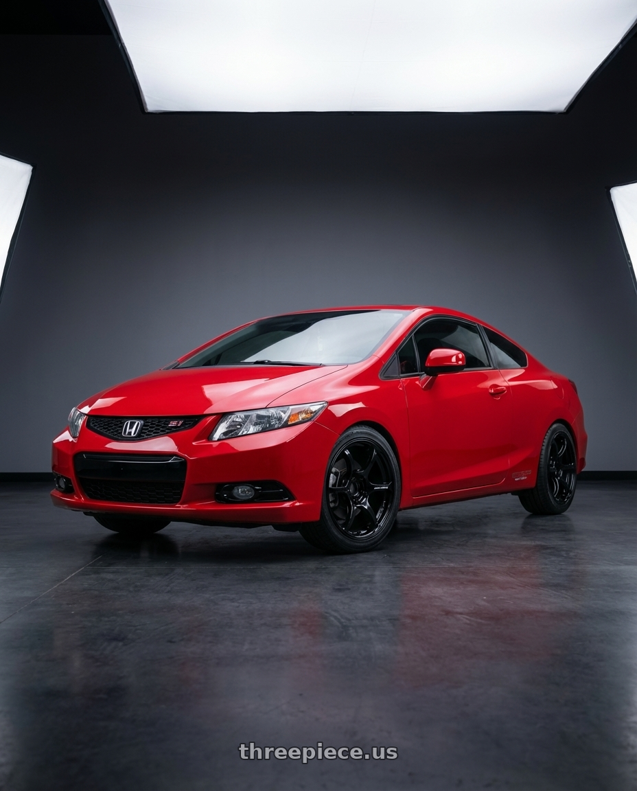 2015 Honda Civic Si with Advan RGIII 5x114.3 17x9.0+45 Gloss Black wheels