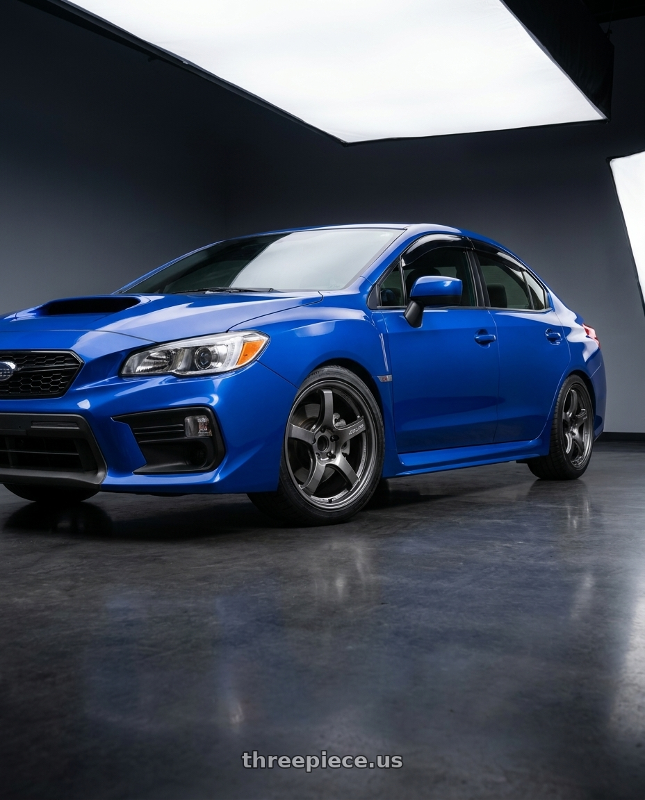 2021 Subaru WRX with Gram Lights 57CR 5x114.3 18x9.5 +38 HS GUNMETALLIC wheels