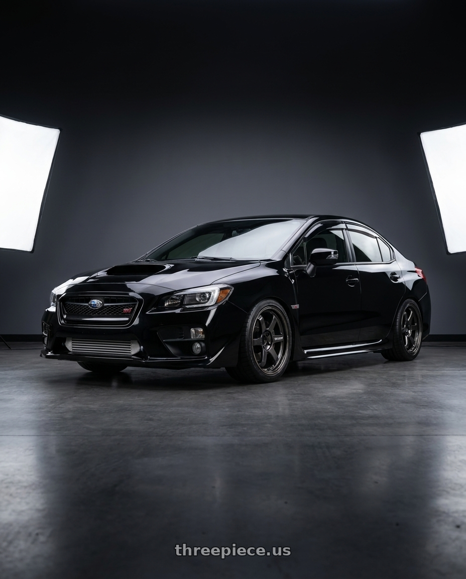2016 Subaru Wrx Sti Limited with Volk Racing TE37 ULTRA M-SPEC 5x114.3 19x9.5+35 Diamond Dark Gunmetal wheels