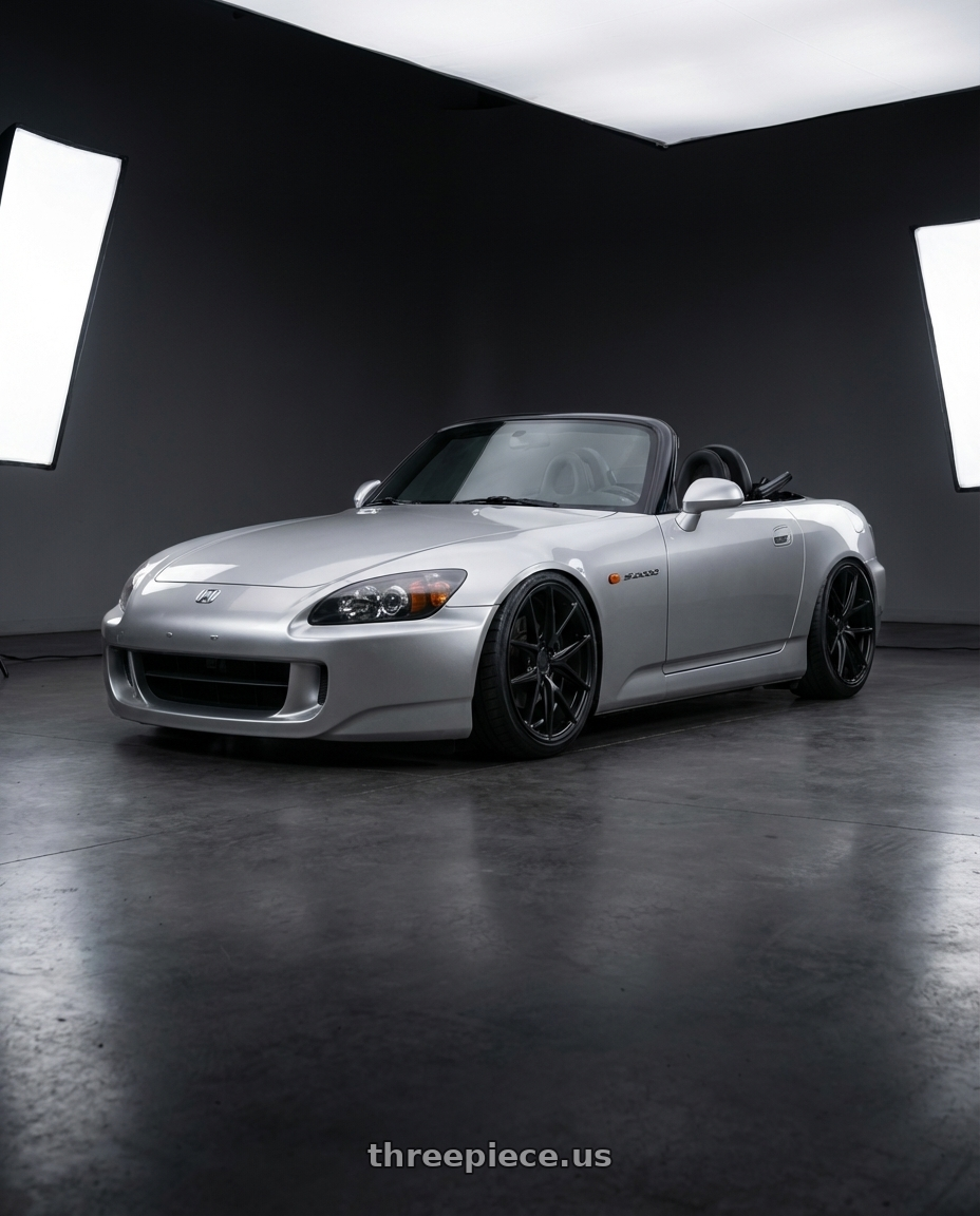 2009 Honda S2000 with Niche 1PC M117 MISANO 5X114.3 18X9.5 +40 MATTE BLACK wheels