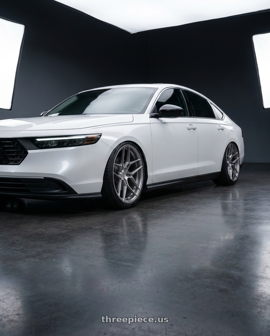 2026 Honda accord sport with Rohana RFX11 5x114 21x10.5 +38 Brushed Titanium wheels