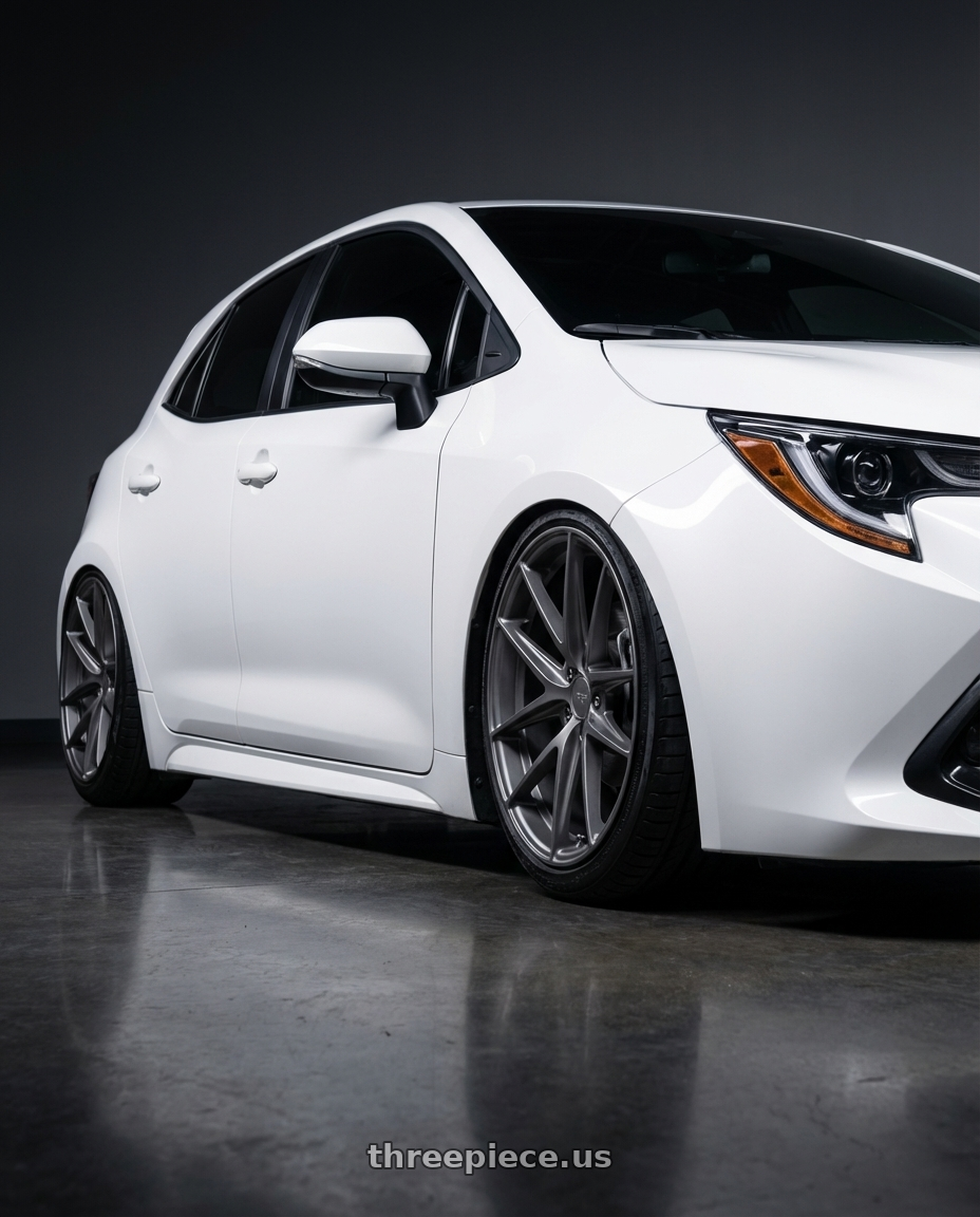 2023 Toyota Corolla Hatchback with Niche 1PC M116 MISANO 5X114.3 18X8 +40 MATTE GUN METAL wheels