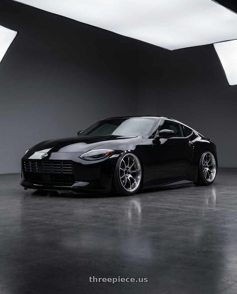 2025 Nissan Z with Work Emotion D9r 5x114.3 19x9.5 +30 Gt Silver Rim Cut wheels