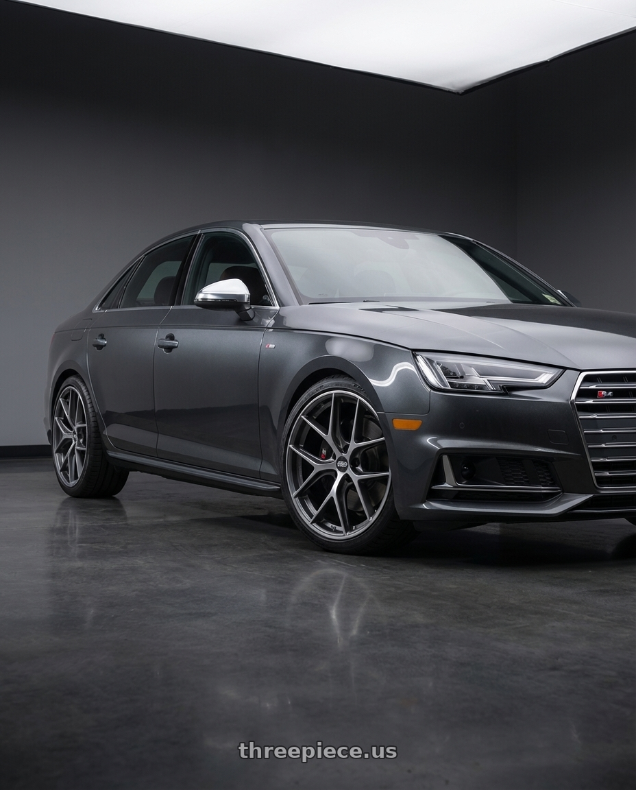 2023 Audi S4 B9 with BBS CC-R 5x112 19x9.0+42 Graphite w/ Diamond Cut Face wheels