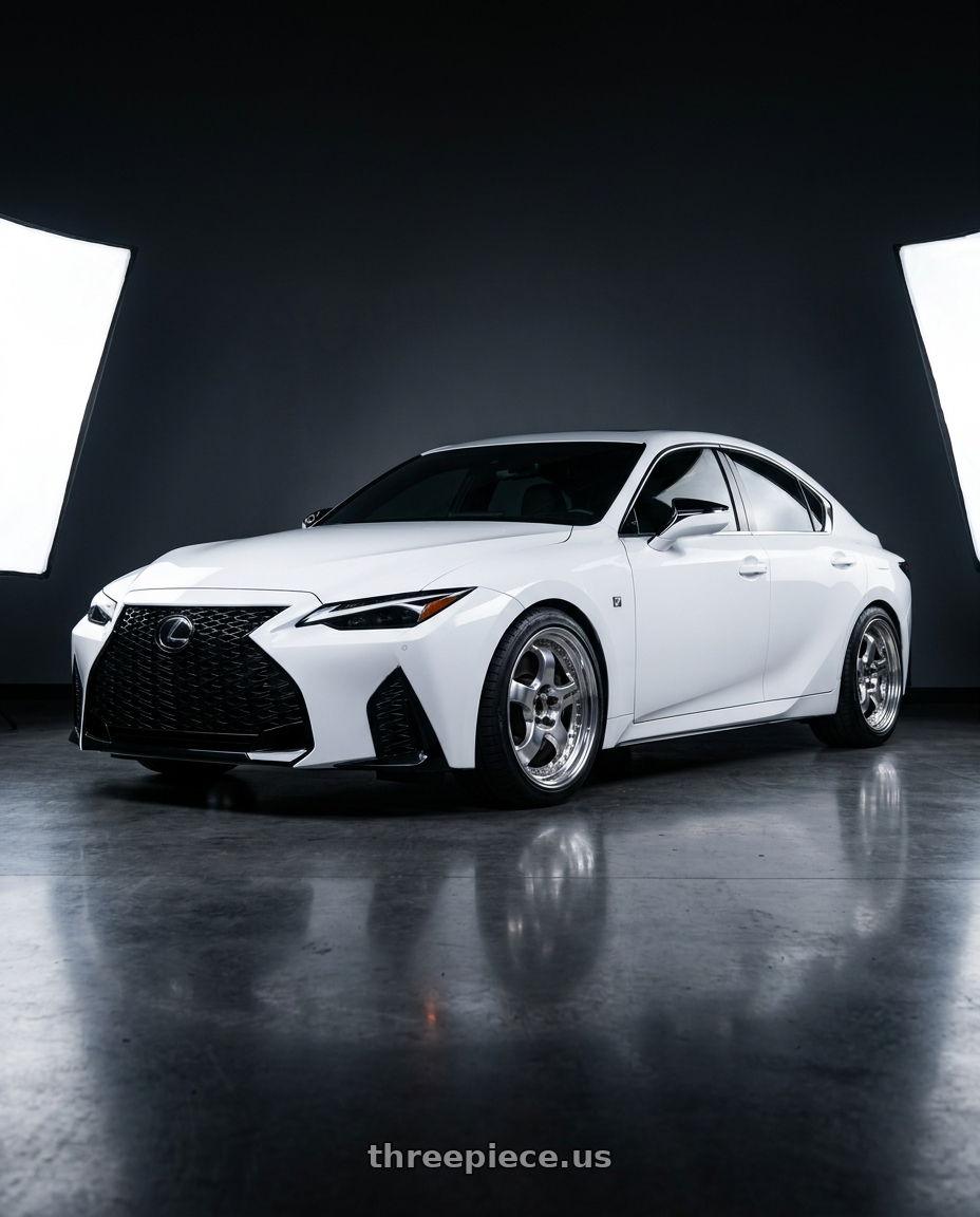 2023 Lexus Is350 F sport with Work Meister S1 3P 5x114.3 19x8.5+38 R Disk Bright Buff Finish wheels