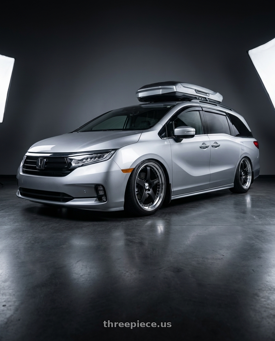 2024 Honda Odyssey with SSR Professor SP4 5x120 20X7.5 30 NR Disk Flat Black wheels