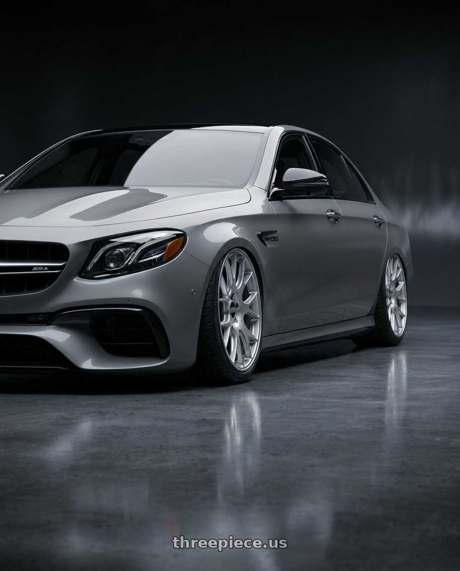 2019 Mercedes-AMG E63 S with BBS CH-R 5x120 19x8.5 +32 Brilliant Silver Polished Rim Protector wheels