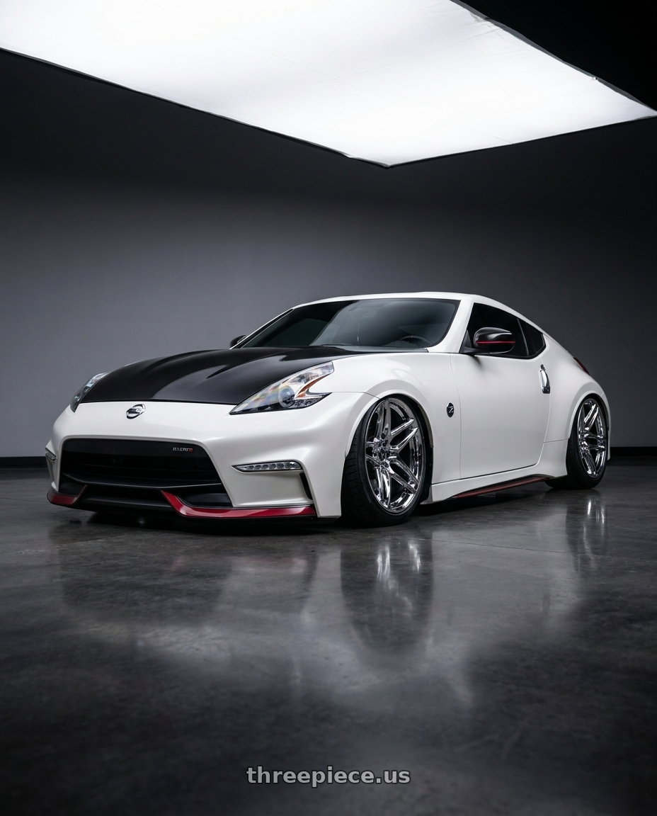 2016 370z nismo with Heritage Wheel EBISU MonoC 5x114.3 18x8.5+35 Chrome wheels