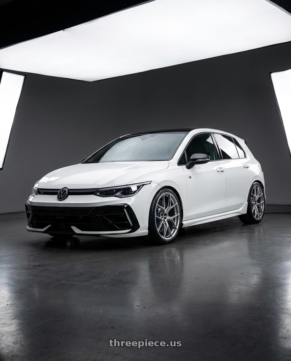 2025 Volkswagen Golf R Pure with BBS FI-R 5x112 19x9.5 +15 Diamond Silver wheels