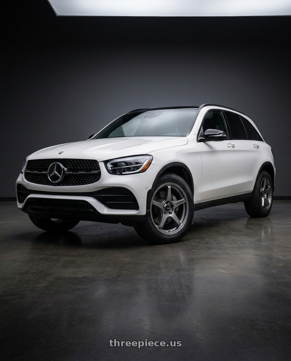 2022 Mercedes GLC300 with Enkei TS-5 5x112 18x8+45 Storm Grey wheels