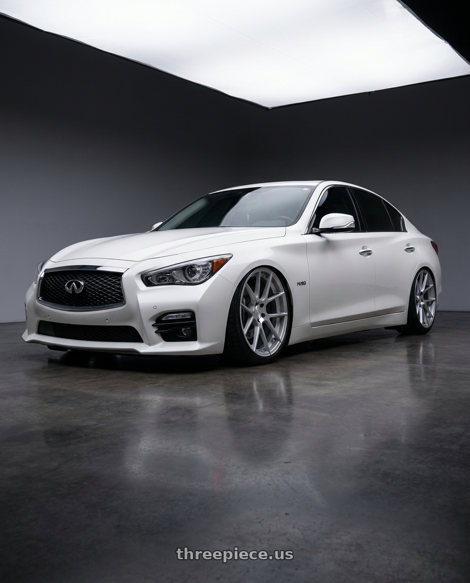 2020 Infiniti Q50 with Avant Garde Wheels M510 5X114.3 20x8.5 +20 Satin Silver wheels