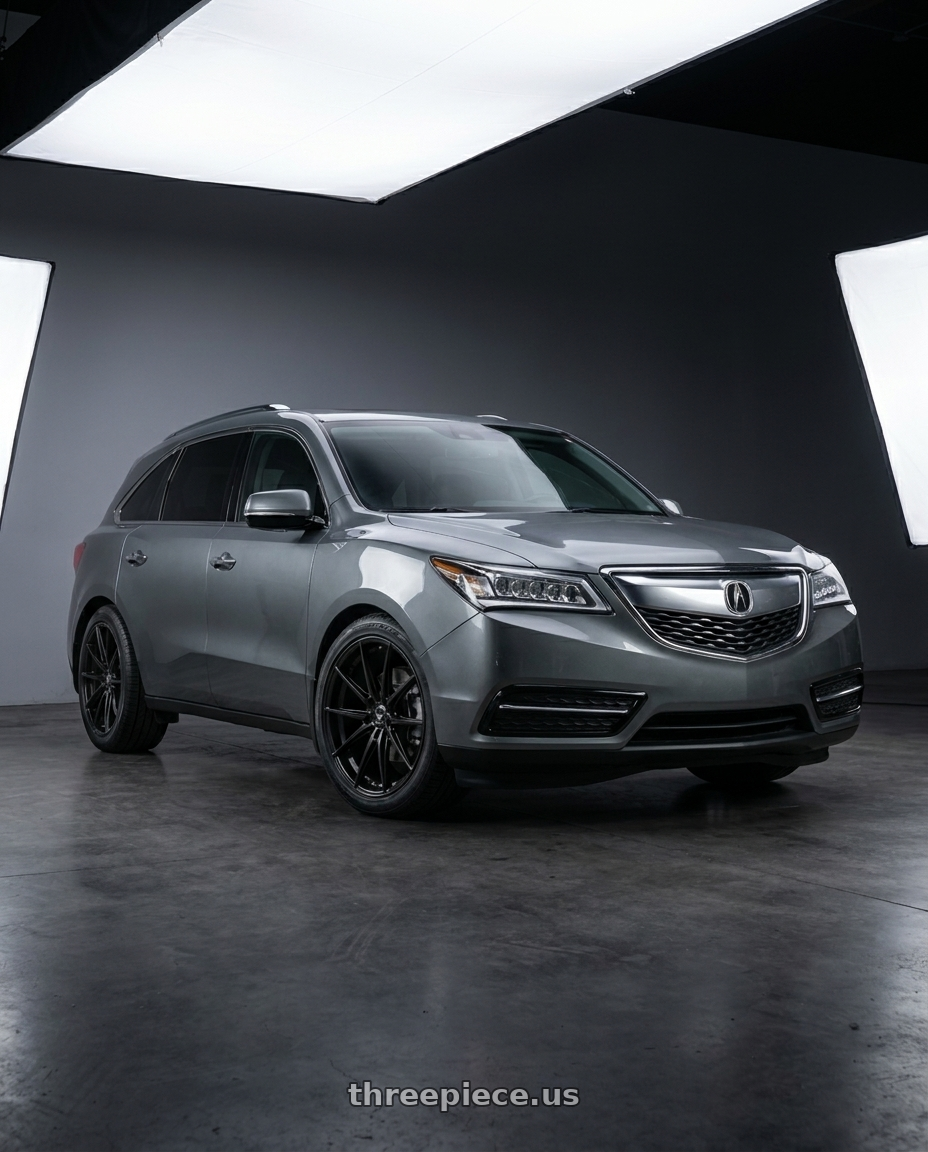 2014 Acura Mdx with Konig 37B Oversteer 5x114.3 19x8.5 +45 Gloss Black wheels