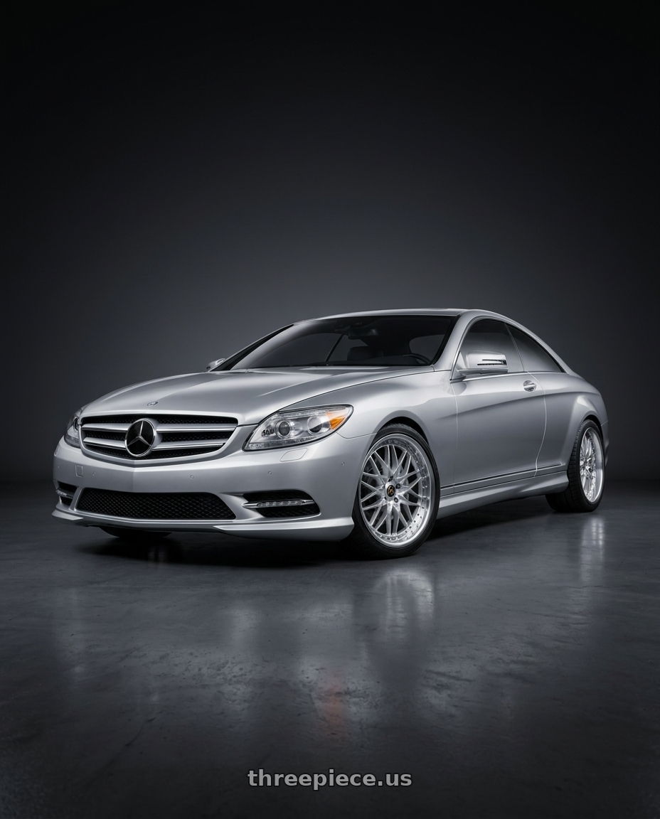 2010 Mercedes-benz CL550 with Work Vs-Xv 5x112 20x9+41 L Disk Silky Rich Silver wheels