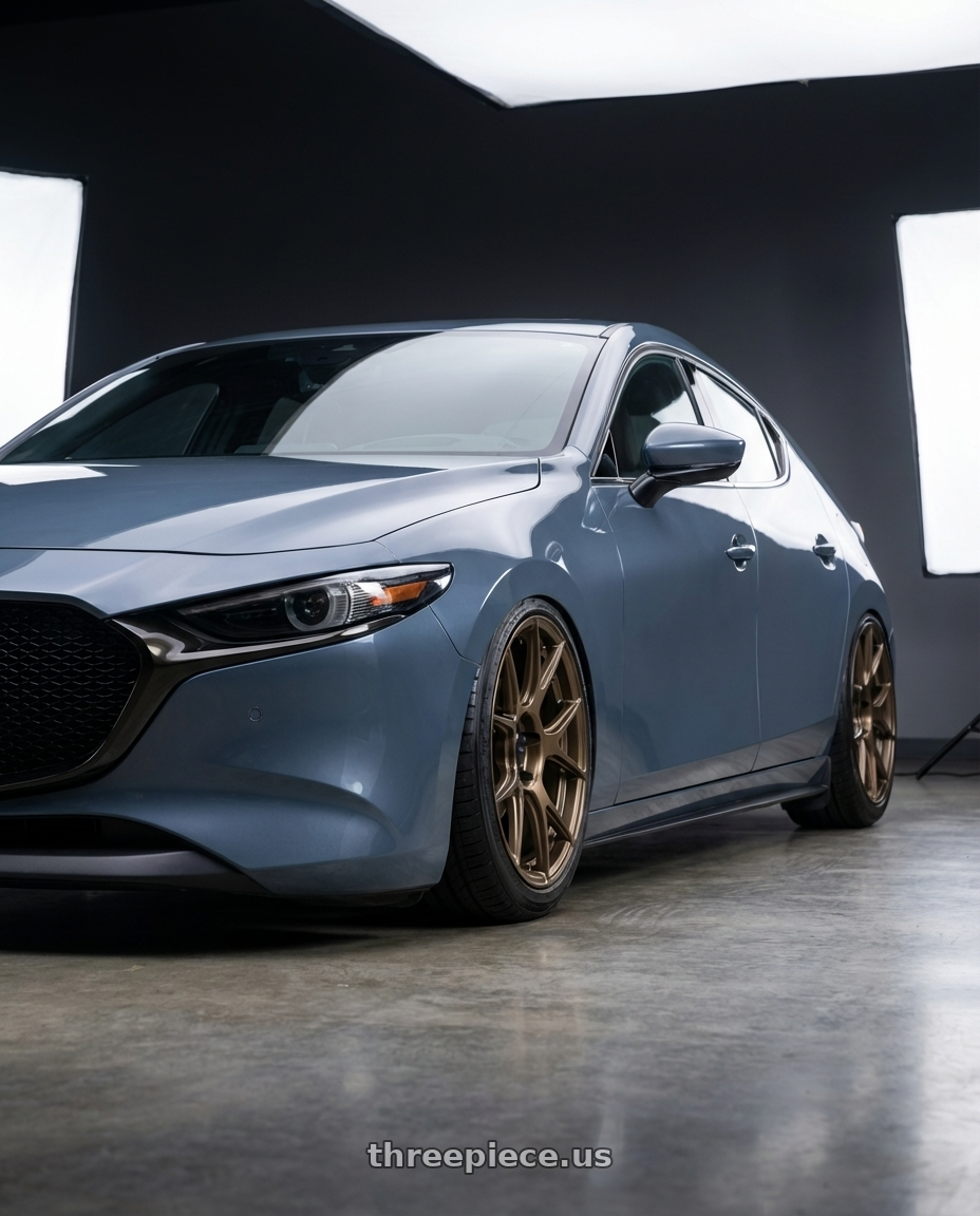 2023 Mazda Mazda3 Turbo with Konig Ampliform 5x114.3 18x10+20 Gloss Bronze wheels