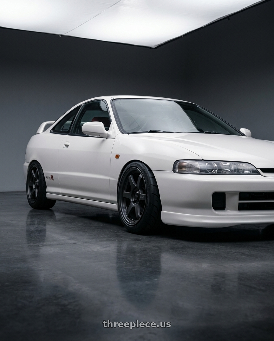 1999 acura integra with Gram Lights 57DR-X2 5x114.3 16x7+40 Black Graphite wheels