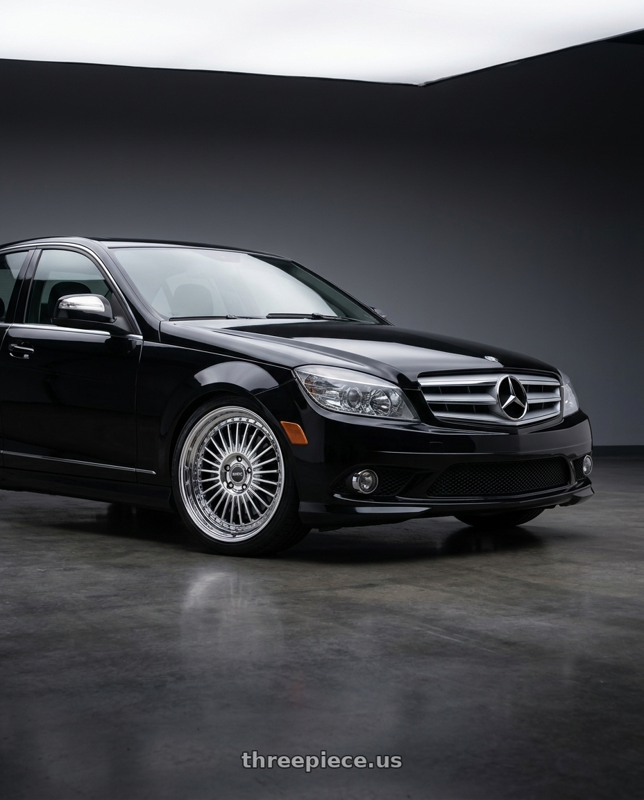2009 Benz C350 with Work Emitz Chrome 5x112 19x8.5 +38 wheels