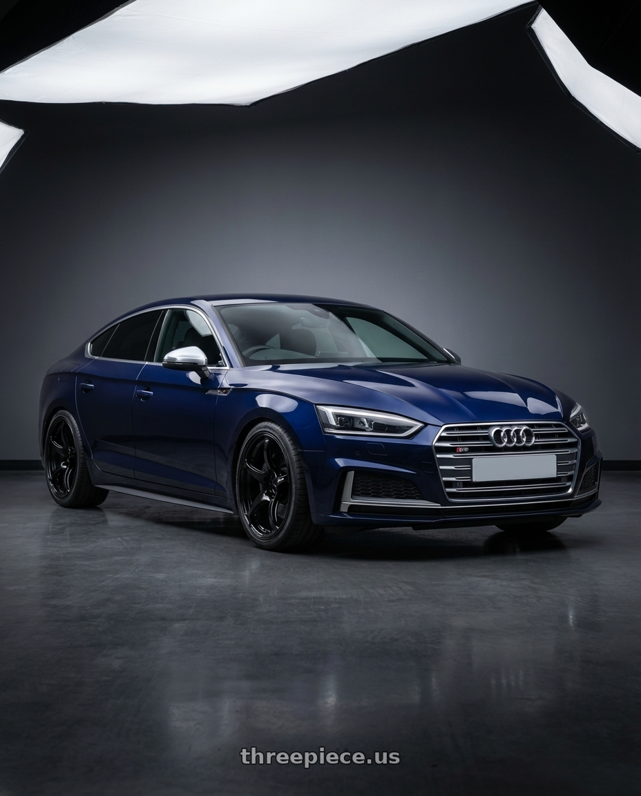 2014 Audi S5 B8 with Advan RGIII 5x112 19x8.5+45 Gloss Black wheels