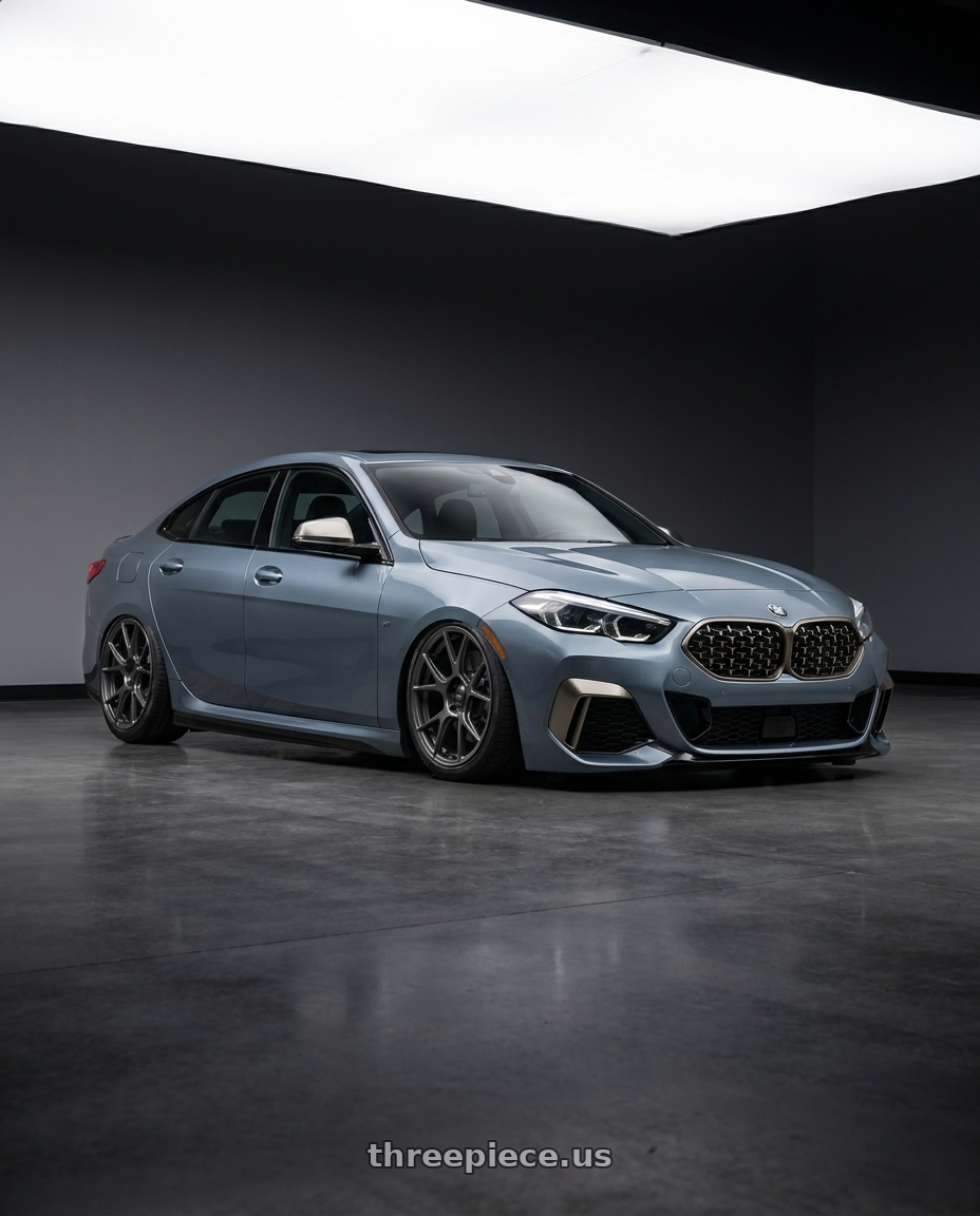 2021 Bmw M235I Xdrive Storm Bay Metallic with Konig Ampliform 5x120 19x8.5+32 Dark Metallic Graphite wheels