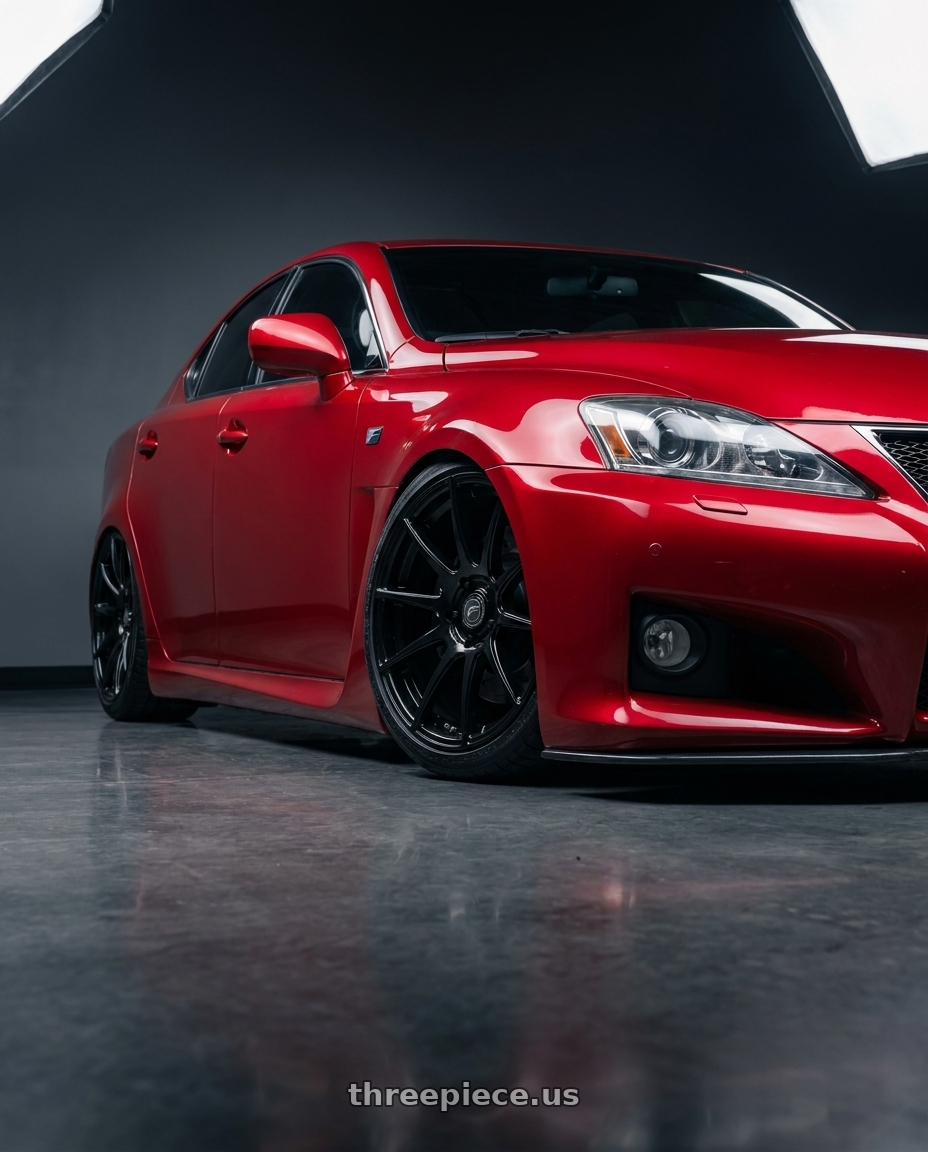 2012 Lexus IS-F with Forgestar CF10 5x114.3 19x9.5 +29 Gloss Black wheels