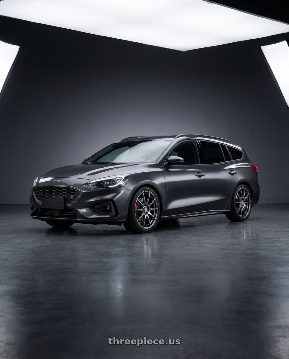 e.g. 2021 FORD FOCUS ST WAGON MK4 with WedsSport SA-99R 5x114.3 18x8.5+50 Face M / Platinum Silver Black wheels