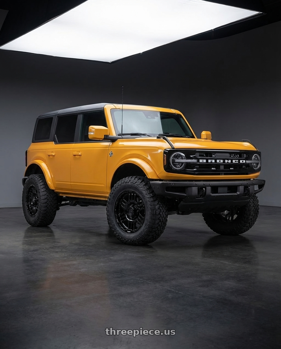 2024 Ford Bronco with Gear Off Road 713B 6x139.7 20x9 +10 Gloss Black wheels