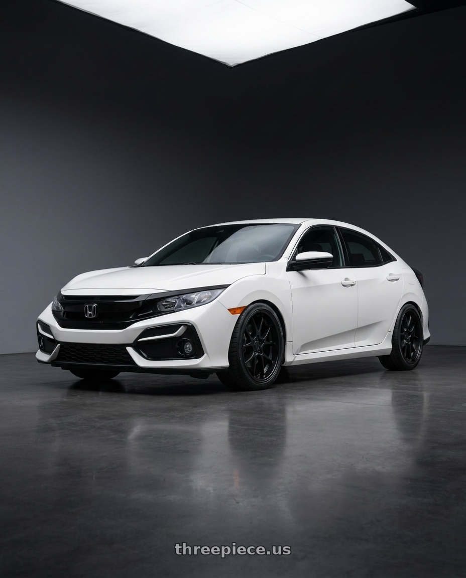 2021 Honda Civic Type R with Rotiform 207 5x120 18x9.5 +38 MATTE BLACK wheels