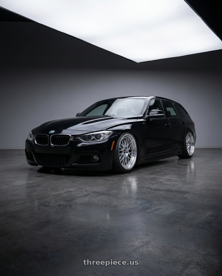 2014 BMW 328d with Work Zistance W10m 5x120 19x9+31 r disk Crystal Silver wheels