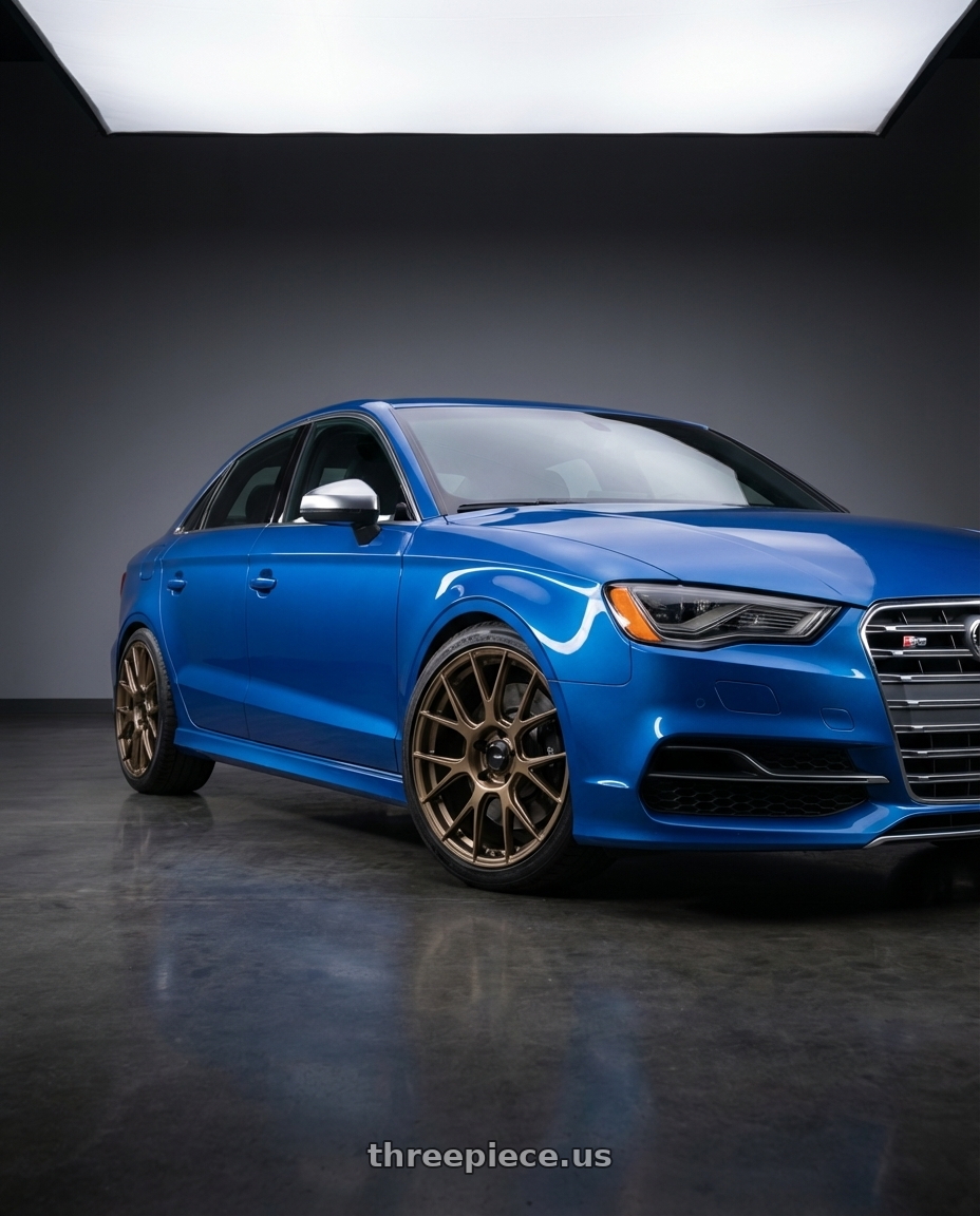 2019 Audi S3 8V with Konig Ampliform 5x112 18x8.5+43 Gloss Bronze wheels