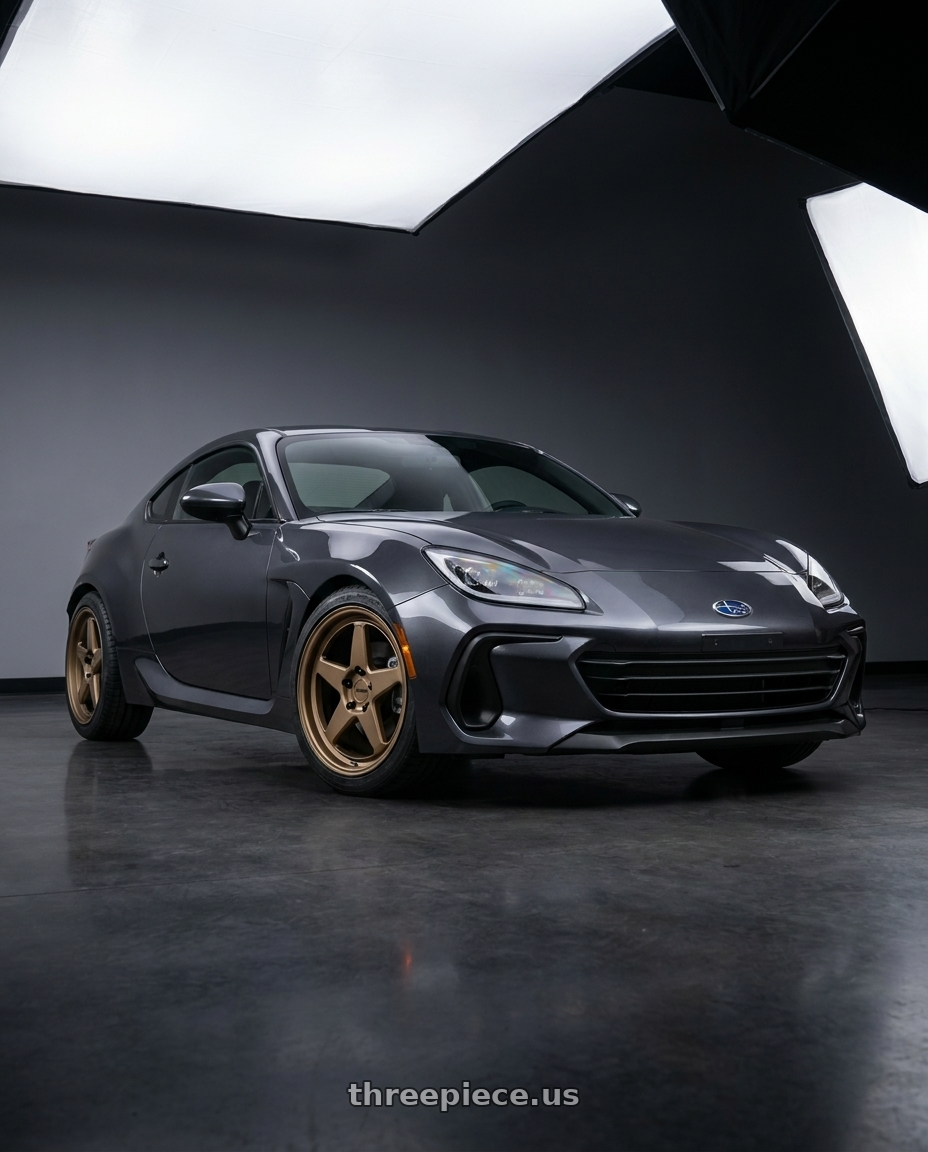 2023 Subaru BRZ premium with KATANA RACING KR03 5x100 18x8 +40 Matte Bronze wheels