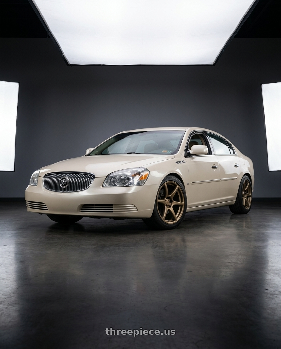 2009 Buick LeCerne, biege with Kansei K11B Tandem 5x114.3 18x8.5 35 Bronze wheels