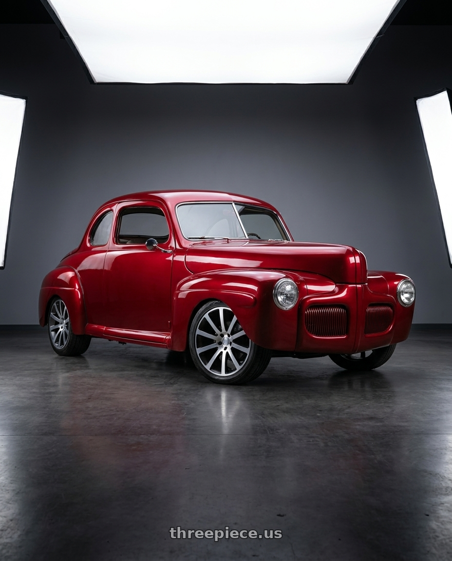 1946 Ford Coupe with OE Wheels CL02 5x115 22x9+18 Machined wheels