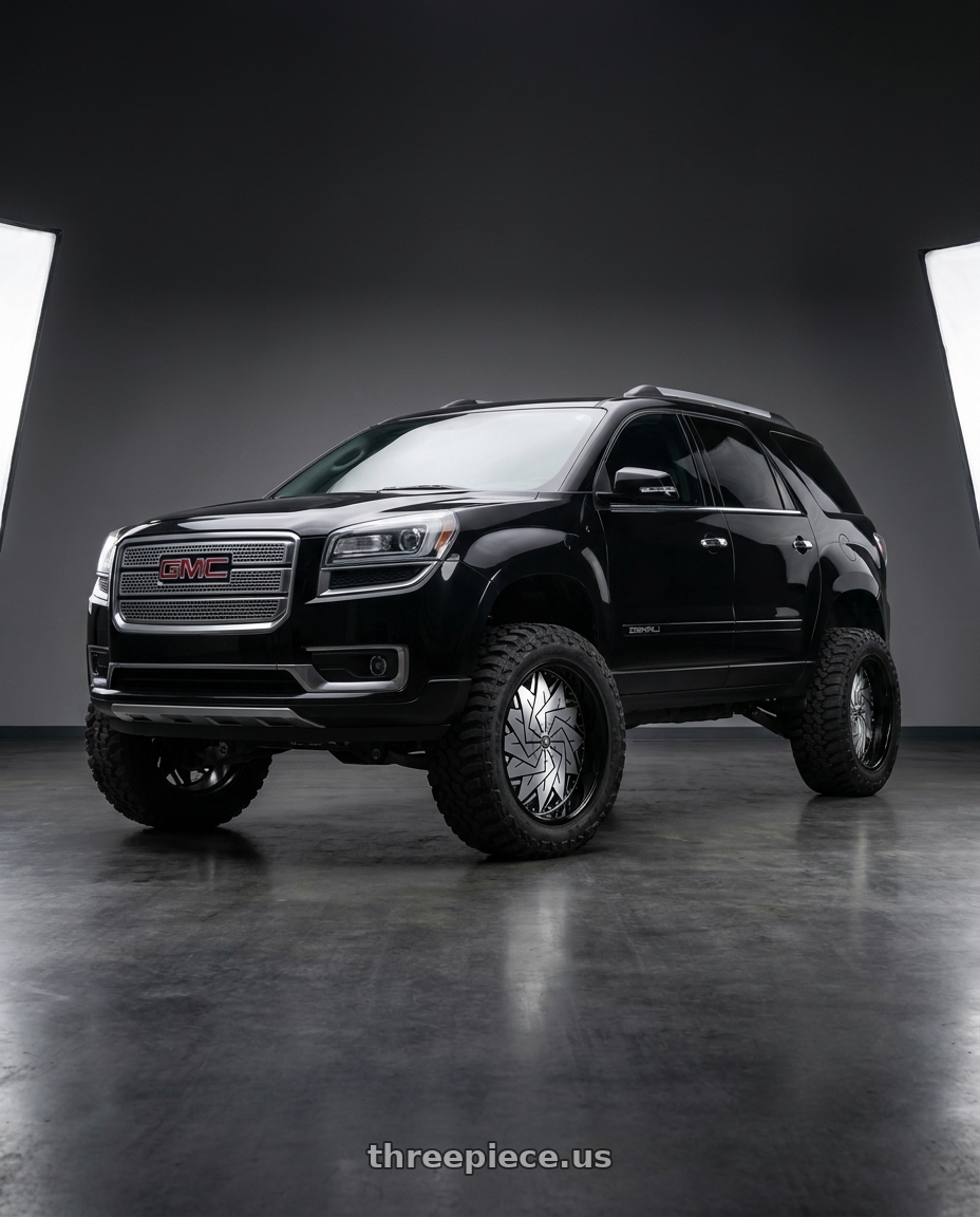 2016 GMC Acadia Denali AWD with DUB 1PC S234 DAZR BLANK 26X10 +5 GLOSS BLACK MACHINED wheels