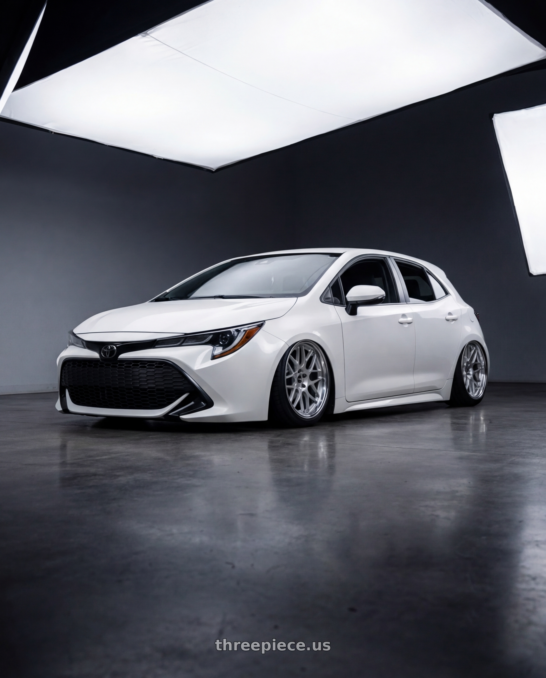 2023 Toyota Corolla Hatchback with ESR Wheels APEX SERIES APX01 5x114.3 18x8.5 +30 Hyper Silver wheels