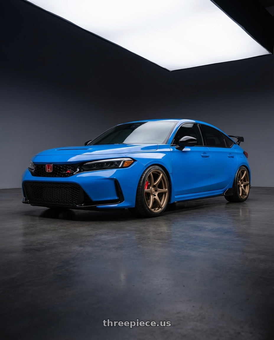 2024 Honda Civic Type R with Kansei K11B Tandem 5X120 19x10.5 22 Bronze wheels