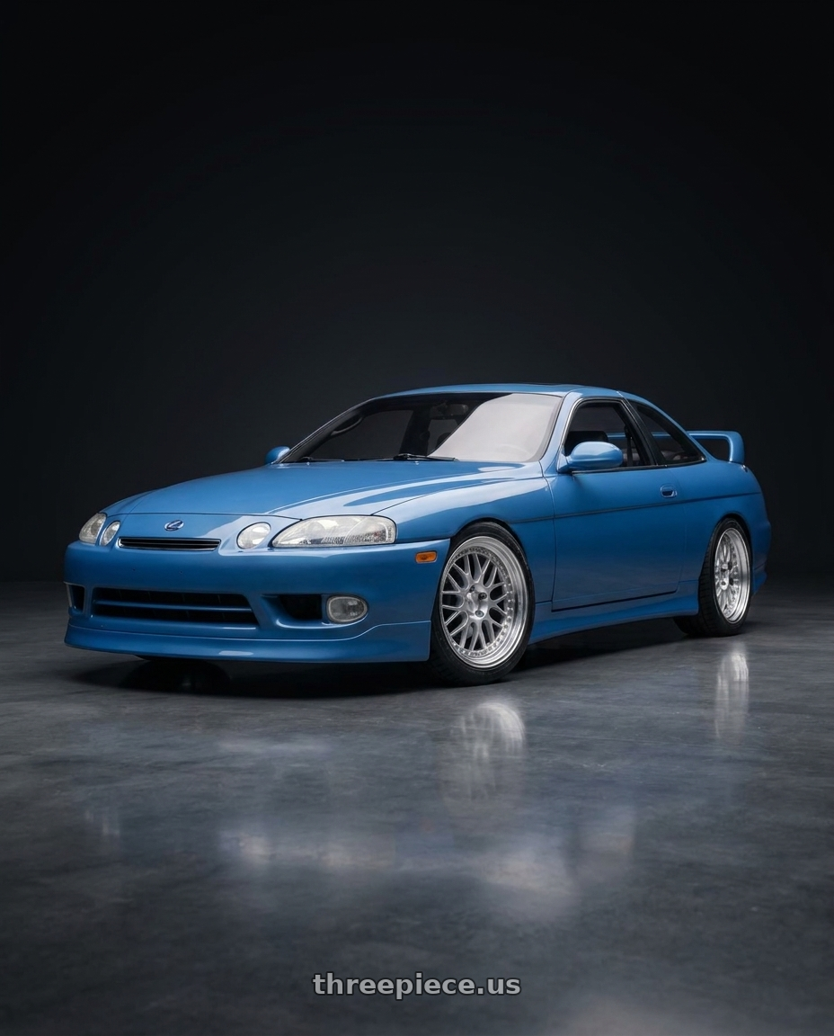 1995 LEXUS SC300 with ESR Wheels SR SERIES SR01 5x100 17x8.5 +30 Hyper Silver wheels