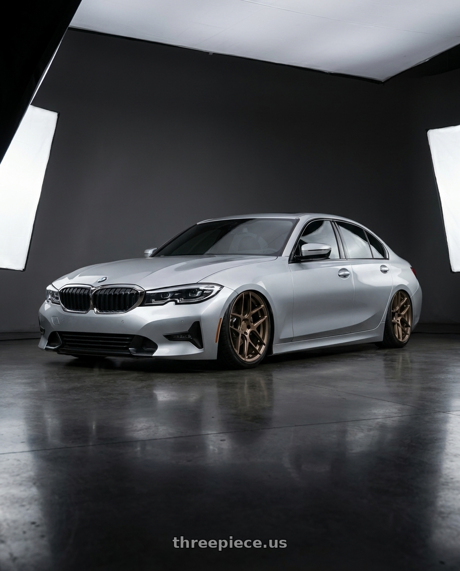 2023 BMW 3 Series G20 with Aodhan AFF2 5x112 19x9.5+35 Matte Bronze wheels