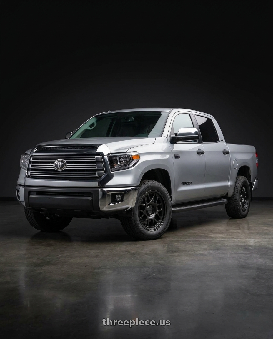 2021 Toyota Tundra 1794 Edition with KMC KM717 BULLY OL 5X150 17X8.5 +0 SATIN BLACK wheels